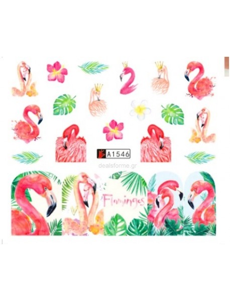 Water stickers Flamingo Love-#7