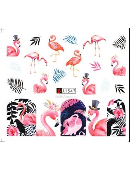 Water stickers Flamingo Love-#8